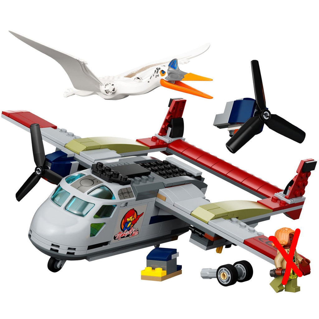 LEGO Jurassic World 76947 Quetzalcoatlus Plane Ambush Set (No Minifigures)